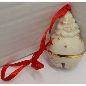 Lenox For The Holidays Just Jingles Tree Bell Gold Accents Christmas Tree Stars